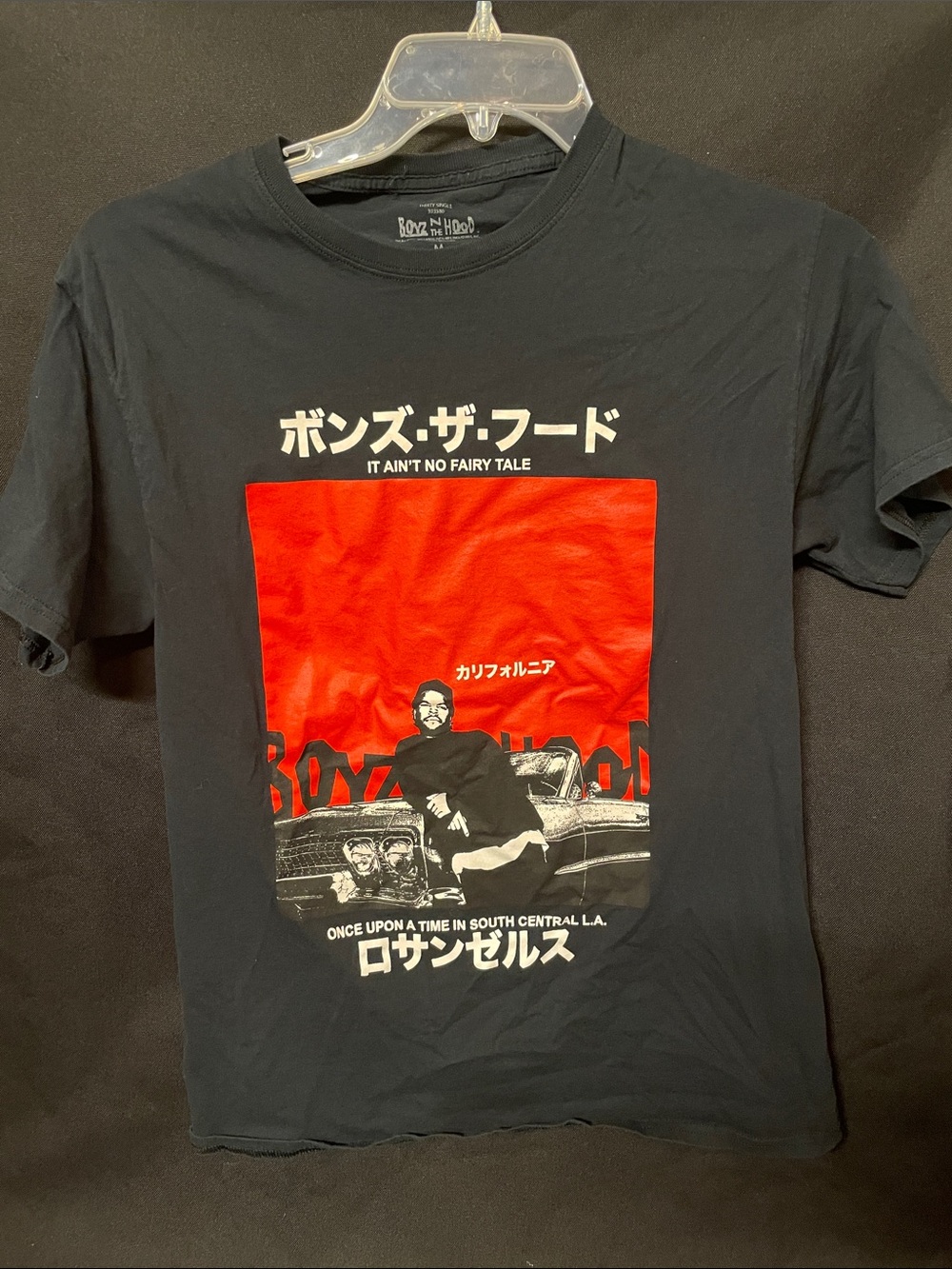 Graphic Tee - Black with Red Panel